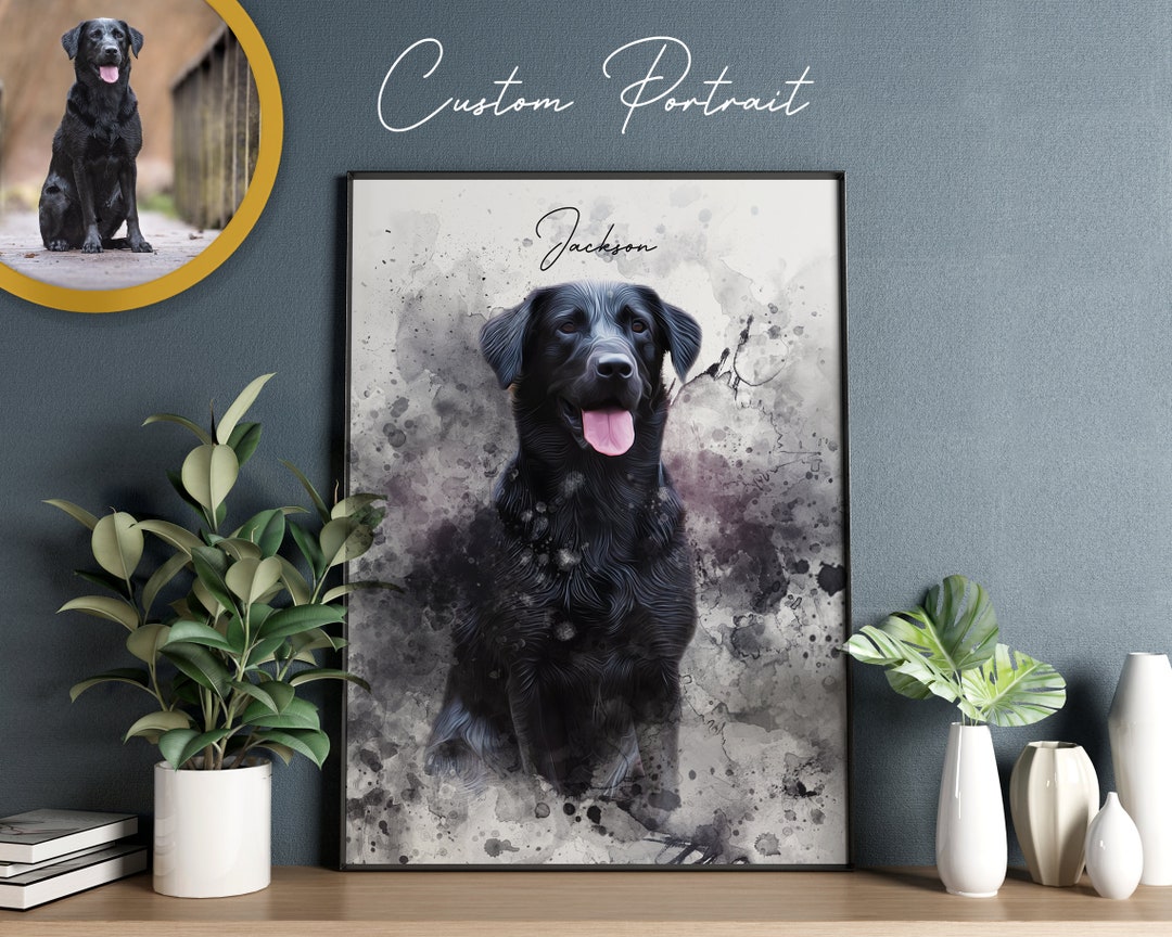 Labrador Retriever Print From Photo Dog Lover Gift Personalised Pet