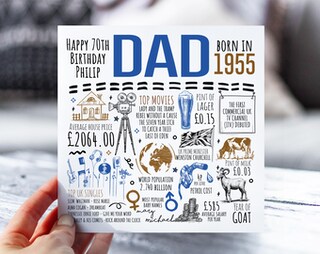Old English Co. Biglietto Auguri 21° Compleanno Per Lui – Blu Navy Con Stelle – Design Moderno, Cartoncino 280g/m², Fatto In UK