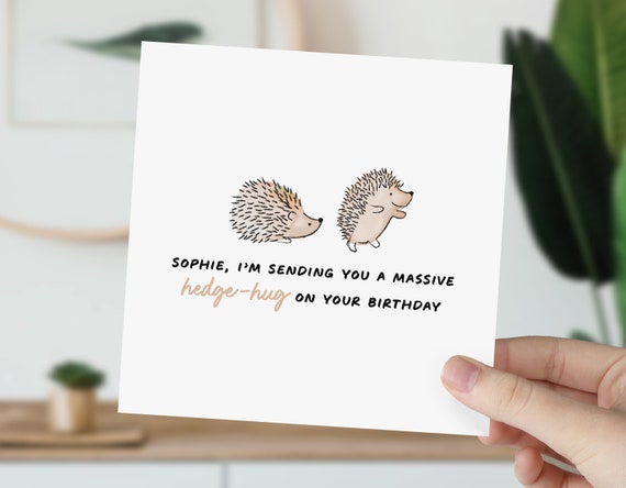 Heartfelt Hedgehog Anniversary Card, Birthday Card Or Thank You Card
