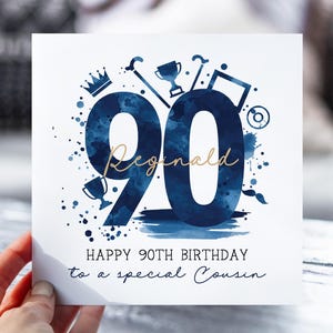 90e anniversaire personnalisée | 90e carte pour lui, papa, oncle, grand-père, frère, mari | Carte d'anniversaire pour homme | Joyeux 90e anniversaire