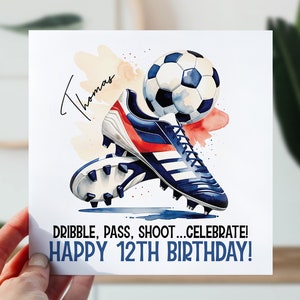 carte d'anniversaire de football | Carte de football pour fils, fille, nièce, neveu, petit-fils, petite-fille | Carte de foot pour tous les âges | Amateur de football