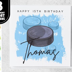 15e anniversaire sur le thème du sport | Carte de baseball personnalisée de 15 ans pour fils, petit-fils, neveu | Carte quinzième anniversaire pour amateur de sport