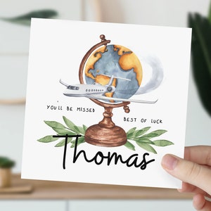 Personalised Travelling Card | Good Luck On Your Adventure Card | Moving Abroad, Gap Year Card | Going Travelling Gift | Emmigration Card