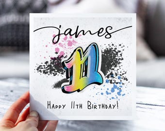 Funny 11th Birthday Card, Rude Birthday Card For Eleven Year Old