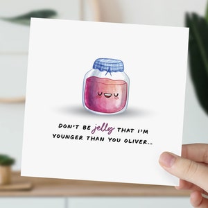 Carte d'anniversaire drôle de gelée pour le partenaire | Carte de blague pour lui, homme | Carte grossière pour elle | Carte d'anniversaire pour mari, petit ami, meilleure amie, meilleur ami