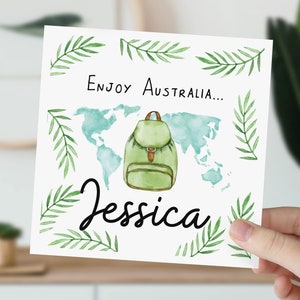 Personalised Emmigrating Card | Good Luck On Your Adventure Card | Moving Abroad, Gap Year Card | Going Travelling Gift | Going On Holiday