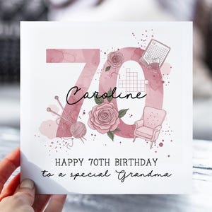 Personalised 70th Birthday Card | 70th Card For Wife, Grandma, Auntie, Friend, Sister, Mum | Birthday Card For Her | Happy 70th Birthday