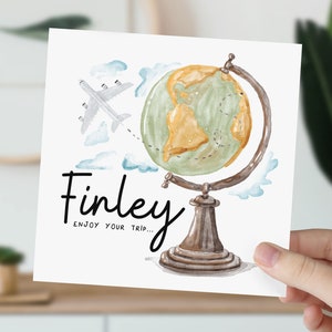 Personalised Travelling Card | Good Luck On Your Adventure Card | Moving Abroad, Gap Year Card | Going Travelling Gift | Emmigration Card