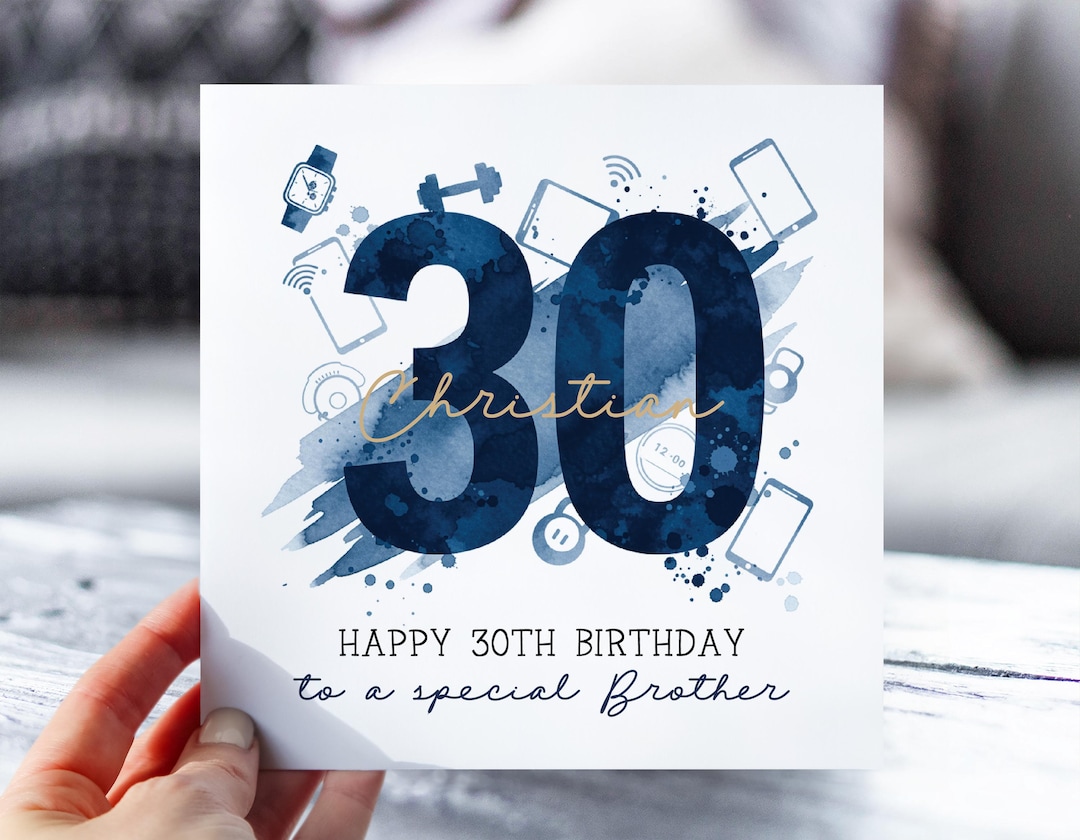 Personalised 30th Birthday Card | 30th Card for Him, Son, Grandson ...
