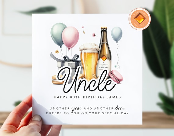 Biglietto Di Auguri Per L'80° Compleanno Con Palloncini Illustrazione Vettoriale - Illustrazione di regalo, scheda: 268116511