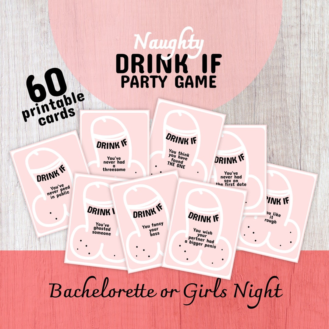 thumbnail image 2 of Drink If Party Game - Printable Wedding, Bridal Shower, Bachelorette... 2 of 9