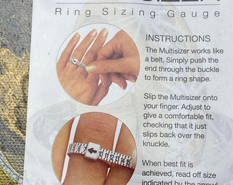 Multi-Sizer Adjustable Ring Sizing Gauge Tool for Wide Bands – Reusable Finger Sizer