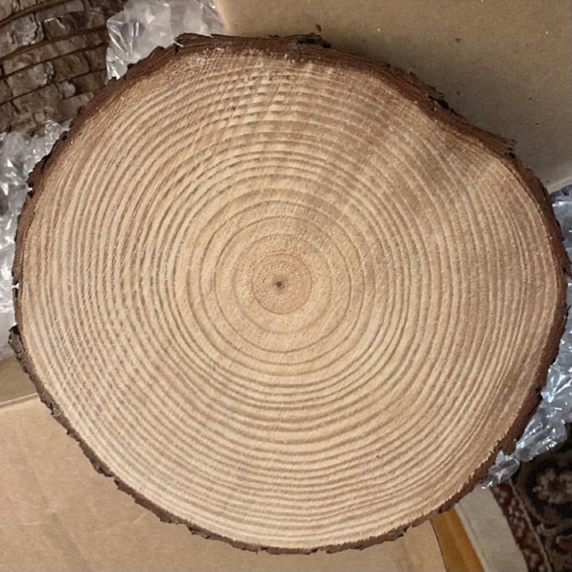 10 Pack Round Rustic Woods Slices 9 Unfinished Wood Etsy