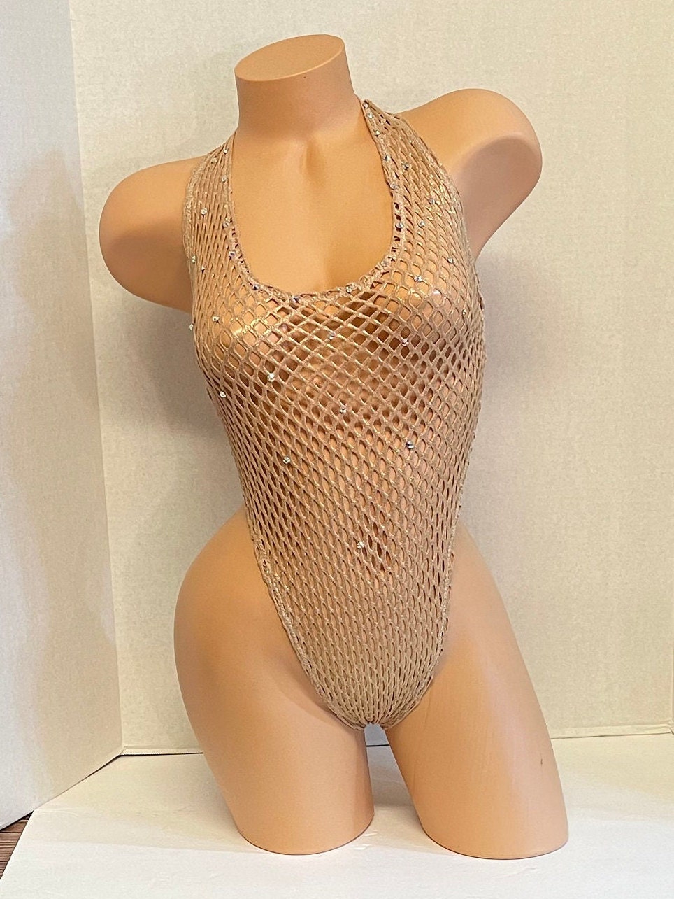 EXOTIC DANCEWEAR- Nude Fish Net 1 pc.