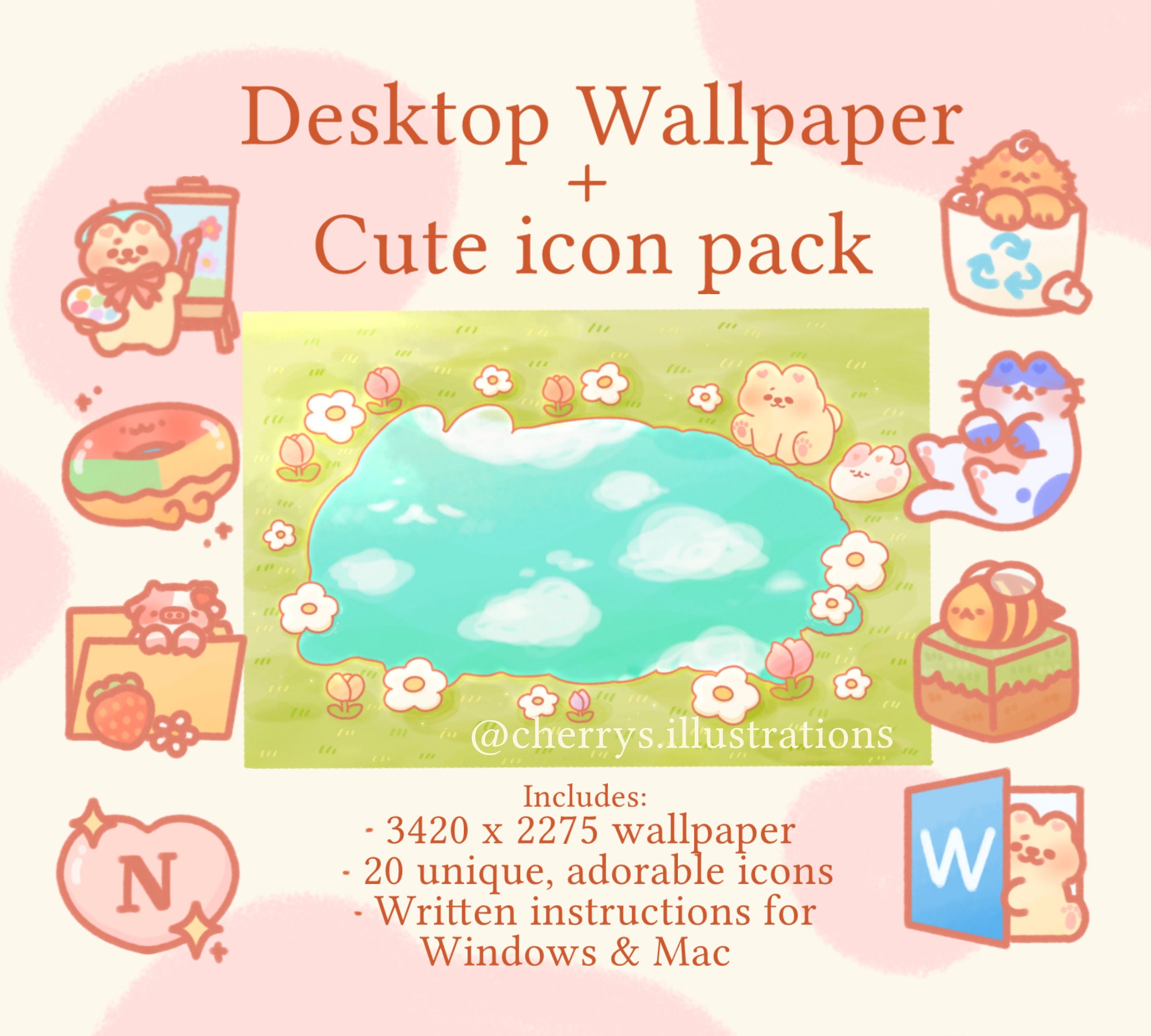 Get your desktop cute with cute icons for desktop now