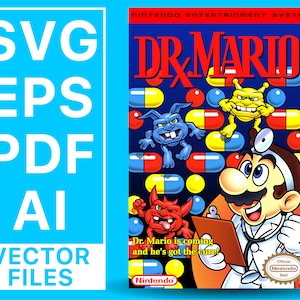 Dr. Mario NES Cover Vector File (Digital Download)