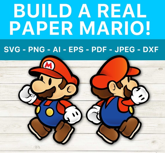 Paper Mario Figure SVG DIY Paper Mario Figure Papercraft File for Cricut,  Silhouette & Other E-cutters 