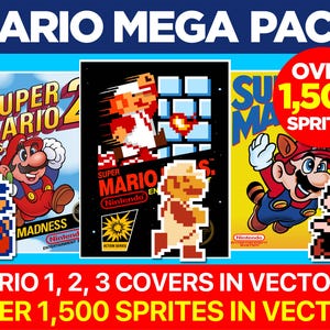 Mario Mega Pack: 1500+ Vector Sprites & Covers (Digital Download)