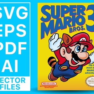 Super Mario Bros 3 svg, ai, eps - Hochwertige Vektordatei Digitaler Download - NES
