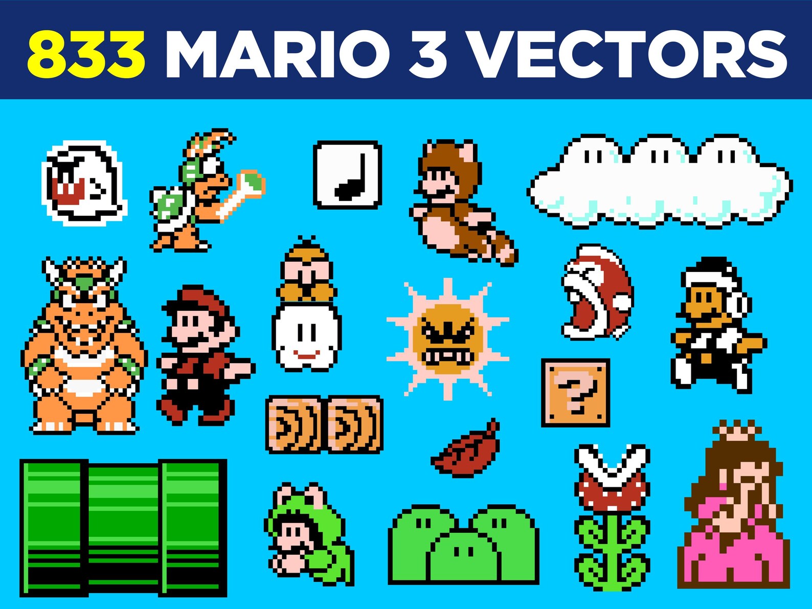 Mario Mega Pack: 1500+ Vector Sprites & Covers (digital Download) - Etsy