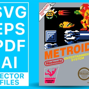 Metroid svg, ai, eps - High Quality Vector File Digital Download - NES