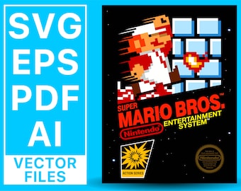 File vettoriale della copertina di Super Mario Bros. NES (download digitale)