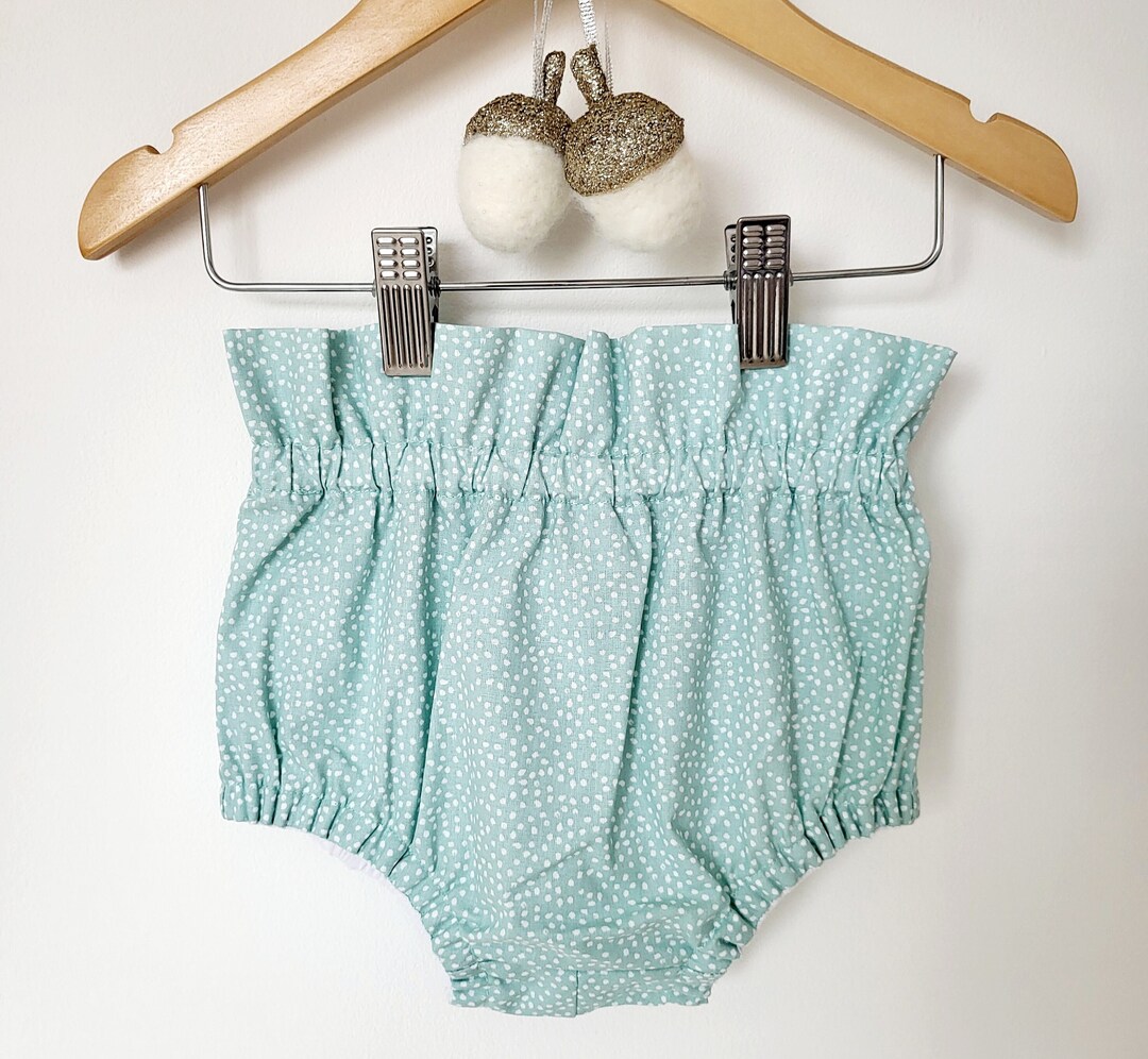 Mint Green Baby Bloomer//dotty Baby Girl Bloomer Highwaisted Etsy