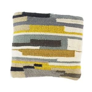 Housse de coussin Kilim Bricks 40x40 Tunis, laine de mouton