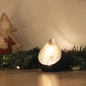 Portacandele, coppa Flame antracite/argento
