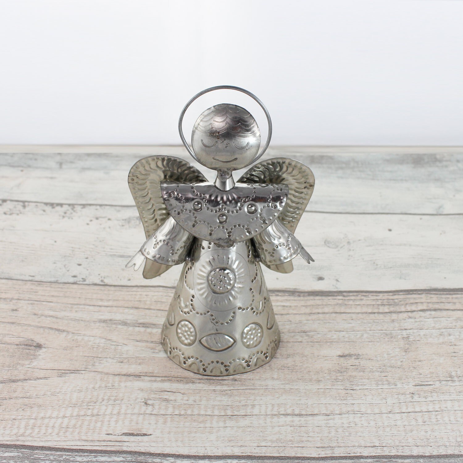 Angel silver 15 cm, guardian angel, Christmas decoration