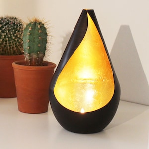 Tealight holder, tealight bowl Lumy bronze/gold Windlich Handmade from India
