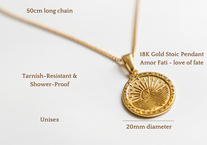 Amor Fati necklace features
