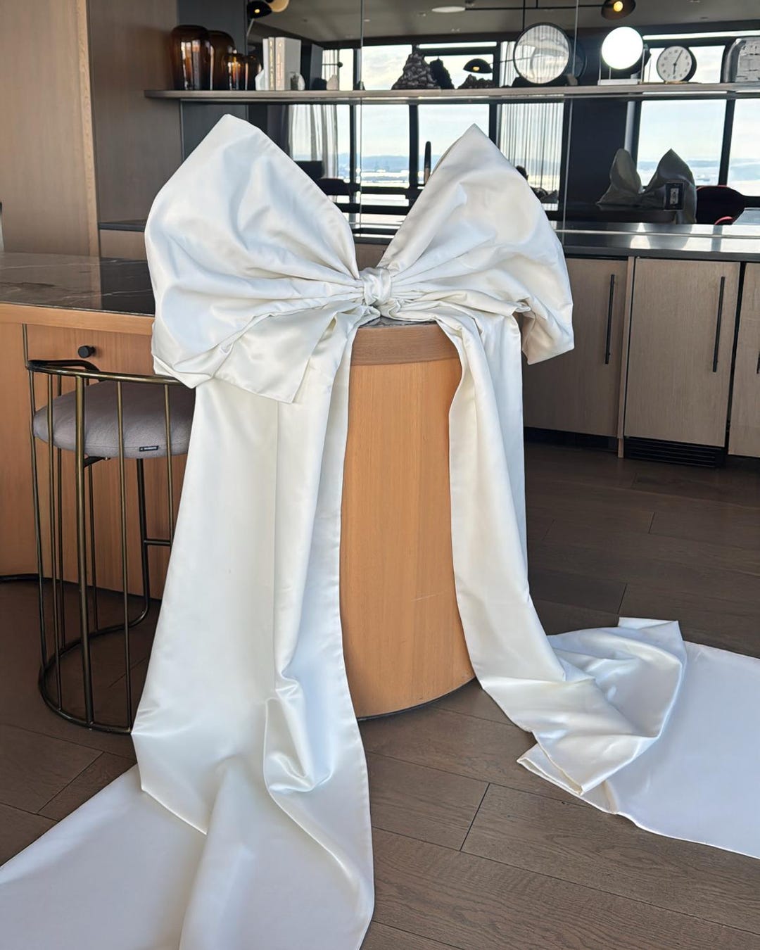 Giant Satin Bow – Wedding & Bridal Shower Bow Decor for Drapery, Tables ...