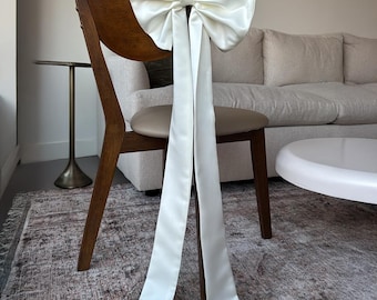Satin Chair Bow: Wedding & Event Decor