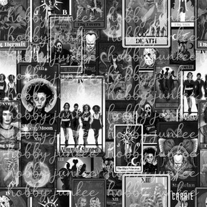 Black & White Horror Tarot Digital Seamless - Limited Release!!