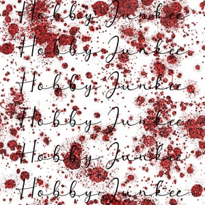 Red Glitter Blood Splatter Digital Seamless - Limited Release!!