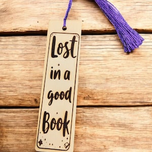 Engraved Wooden Bookmark: Personalized Book Lover Gift
