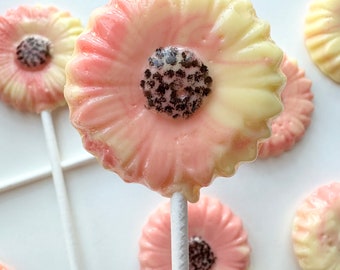 Strawberry Banana Sunflower Lollipops