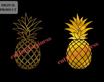 Download Gold Pineapple Svg Etsy