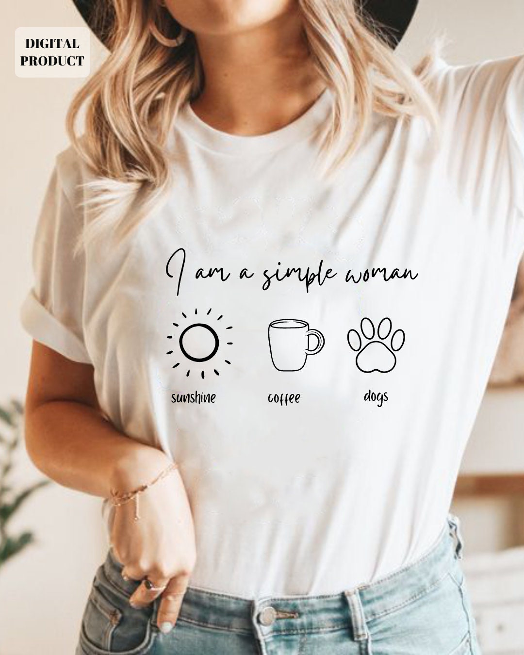 Im a Simple Woman Svg, Mom Life Svg, Dog Mom Svg, Coffee lover svg, Single life svg, Introvert svg, Cricut svg, PNG EPS Instant Download