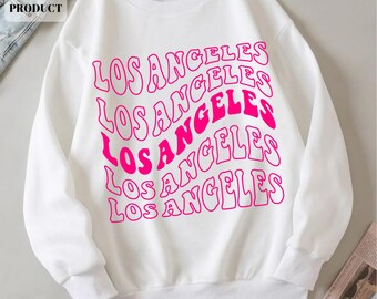 Los Angeles svg, Los Anegles  Stacked svg, Vacation svg, Wavy stacked, EPS PNG SVG  | Cricut Instant Download