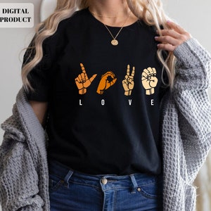 Love ASL sign language svg, Love hand sign svg, Love sign language, EPS PNG Cricut Instant Download