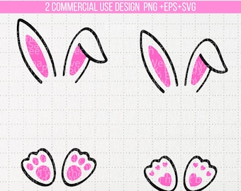 Bunny feet and ears svg png, Bunny ears svg, Bunny feet svg, Easter bunny svg  | Cricut Instant Download