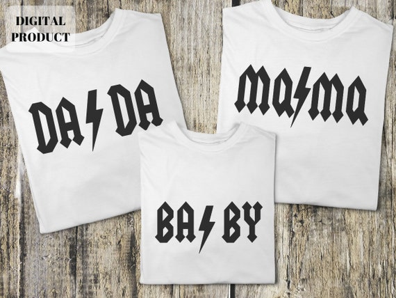 Family Rocker Svg Mama Dada Baby Svg Rocker ACDC Theme SVG - Etsy Australia