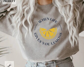 When life gives you lemons svg, Motivational svg, Minimalist shirt svg - EPS PNG SVG- Cricut Cutfile