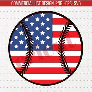 Baseball amerikanische Flagge svg, Baseball amerikanische Flagge png - Layered SVG und HD PNG