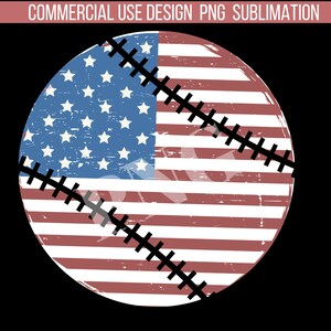 Beunruhigter Baseball USA-Flagge, amerikanische Baseball-Flagge PNG -PNG für Sublimation