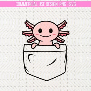 ポケット アホロートル svg、かわいい アホロートル PNG | レイヤード SVG ファイル