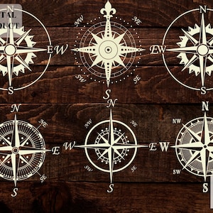 Travel SVG & PNG clipart, Compass rose svg, (1863748)