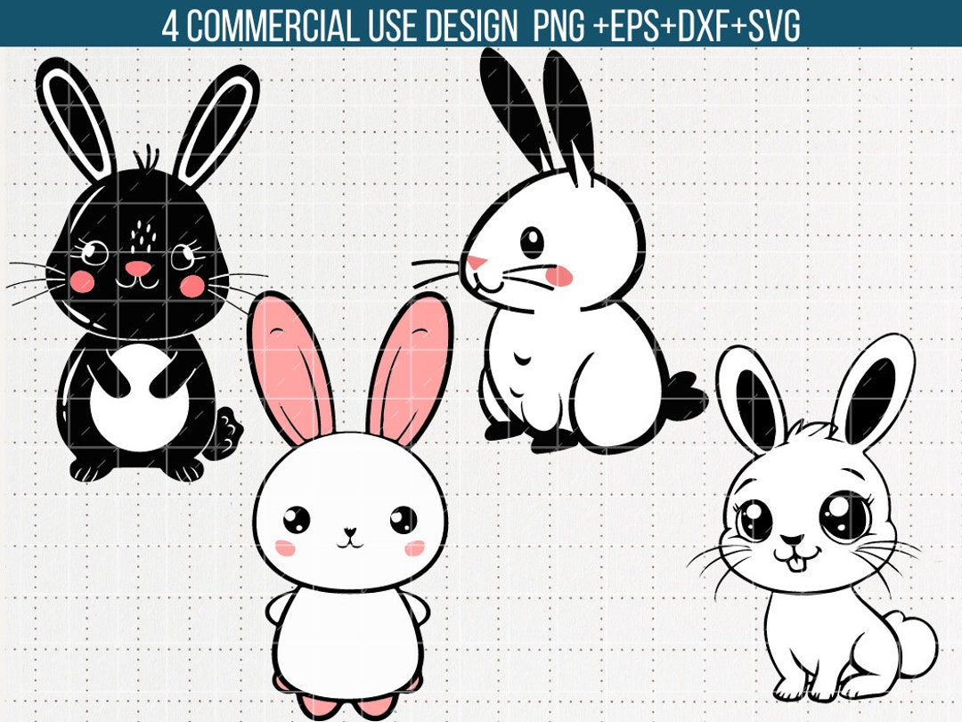 Rabbit Svg Bundle, Rabbit Cutfile, Bunny Svg, Bunny Clipart, Bunny ...